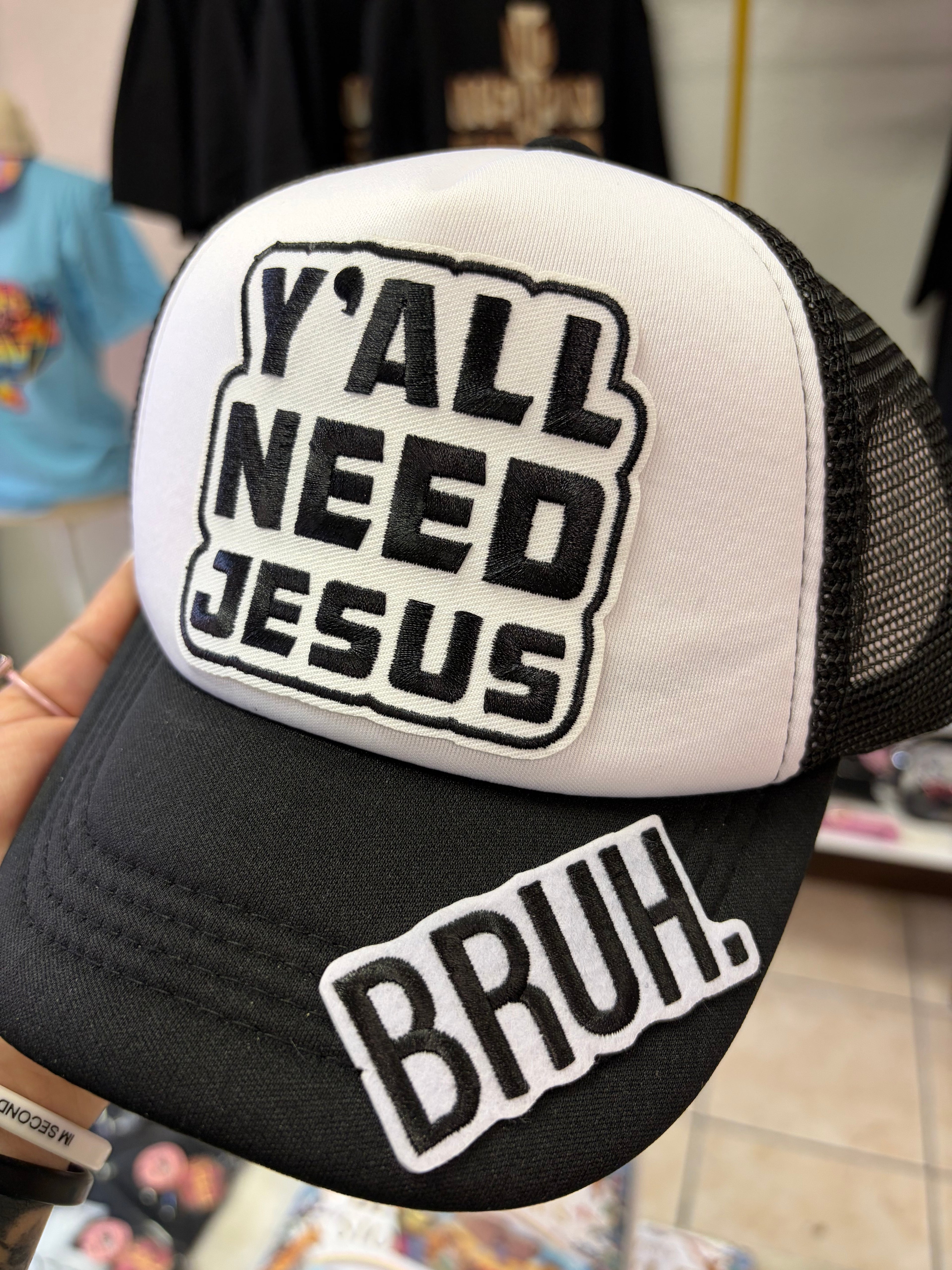Y’all Need Jesus Trucker Hat – “BRUH!” Edition